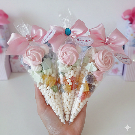 CONE SUSPIROS GOURMET + CHOCOBBOL (PACOTE 10 UN)