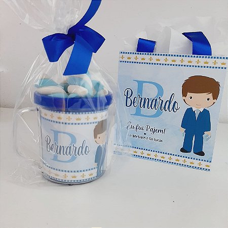 Sacola convite c/ caneca personalizada - Daminha e Pajens