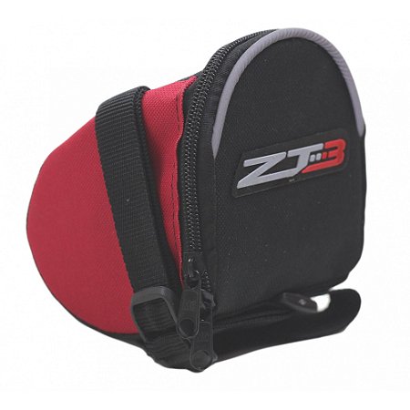 Bolsa de Banco Selim para Bicicleta ZT3 Para Ferramentas e Acessórios Cor Preta com Vermelho