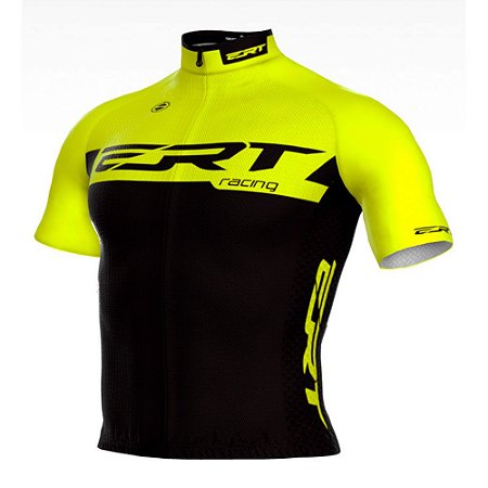Camisa de Ciclismo ERT New Elite Racing Cor Amarela e Preta - Vários Tamanhos