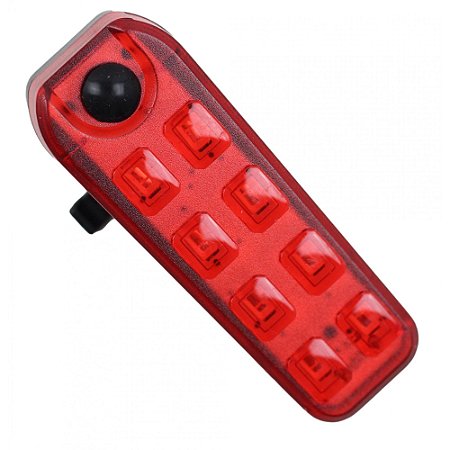 Sinalizador com Led JWS WS-211 Recarregável USB 8 Leds Pisca Vermelho 5 Modos Super Forte