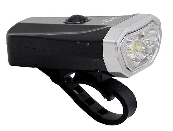 Lanterna Farol Dianteiro para Bicicleta JWS WS-205 5 Super Leds 800 Lúmens Preto Recarregavél
