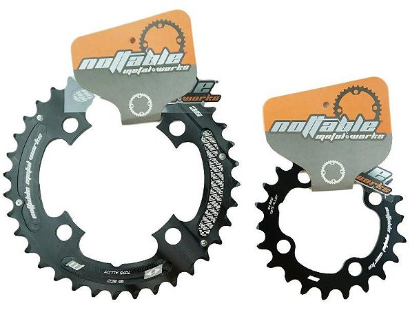 Coroa Dupla Mtb Nottable 36 e 22 dentes Bcd 96mm Serve em Shimano Alivio M4000 Acera M3000 Deore M523 M612