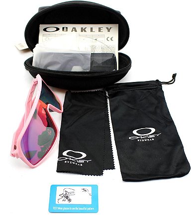 Óculos de Ciclismo Oakley Rosa Com 3 Lentes Proteção Uv Polarizado Bike