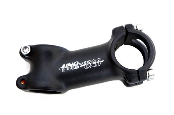 Mesa Avanço Bicicleta Uno AS021 Preta em Alumínio Várias Medidas e Inclinações 31.8mm