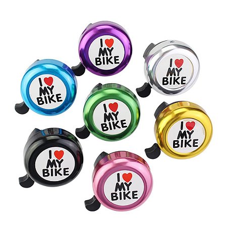 Buzina Campainha Trim-trim para Bicicleta I Love My Bike Diversas Cores