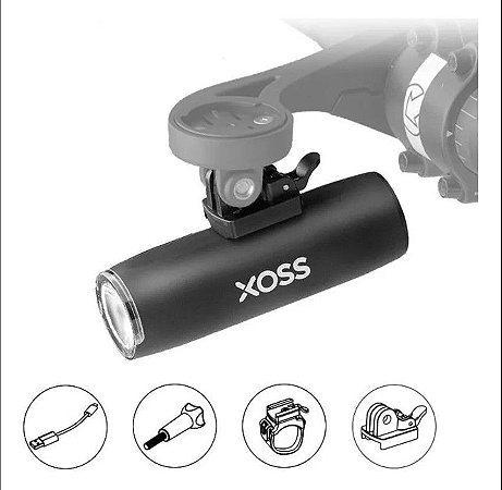 Lanterna Farol Bike Dianteiro Xoss XL-800 Lumens Alumínio Suporte Gopro