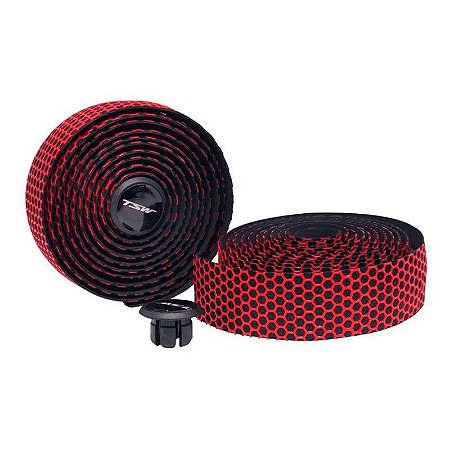 Fita para Guidão Bicicletas Speed TSW 3mm Silicone Cor Vermelho Alto Grip Uso sem Luvas