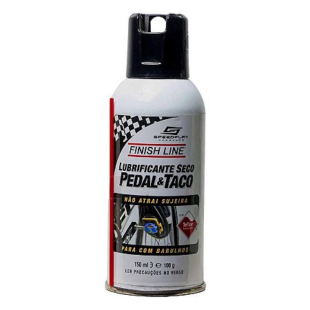 Lubrificante Finish Line Seco Pedal e Taco 150ml Aerosol para MTB e Speed