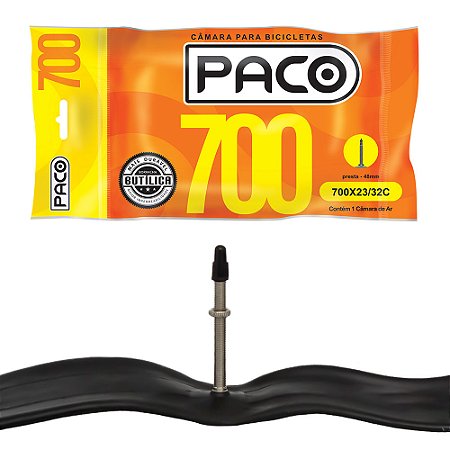 Câmara De Ar Bicicleta Speed Paco 700 Pneu 25/28/32mm V 48mm