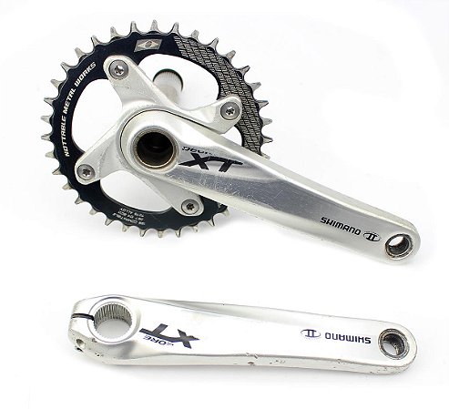 Pedivela MTB Shimano Deore XT M785 Coroa 36d BCD 104 Braço 175mm - USADO