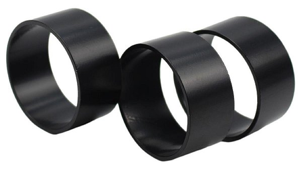 Kit 3x Espaçador em Alumínio 15mm p/ Jogo de Direção Aheadset Preto