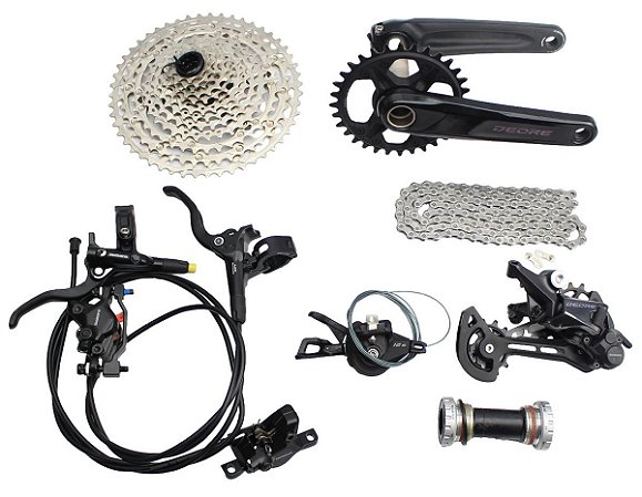 Grupo 1x12 Shimano Deore m6100 Freios MT410 Composto Por 7 Peças