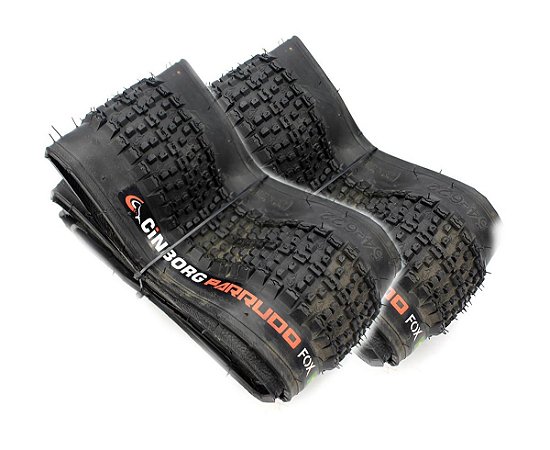 Kit Par 2xPneus Bicicleta MTB Cinborg 29 x 2.10 Parrudo Fox Kevlar Preto