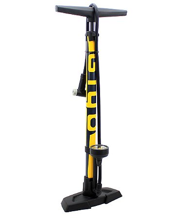 Bomba de Pé para bicicletas Giyo GF-55E em Aço Com Manômetro 160psi