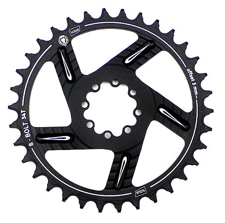 Coroa Unica Ictus Direct Mount 8 Bolt Para Pedivela Sram Quarq Offset 3mm
