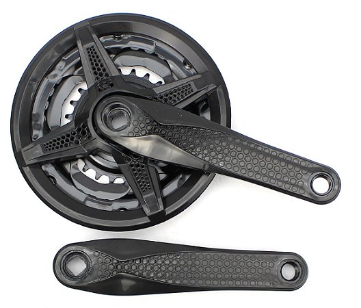 Pedivela Triplo MTB 24/34/42d Braço Em Aço 170mm Ponta Quadrada