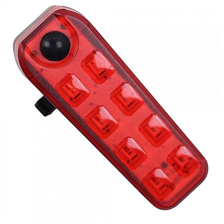 Sinalizador com Led JWS WS-211 Recarregável USB 8 Leds Pisca Vermelho 5 Modos Super Forte