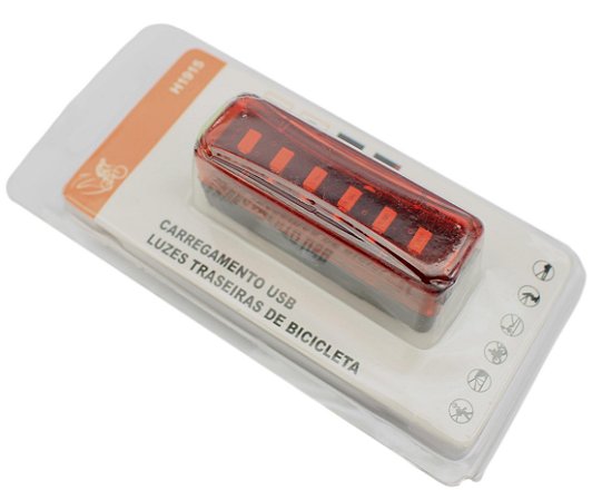 Lanterna Traseira Sinalizador Recarregavel Usb Multi Funcoes 6 leds H1915