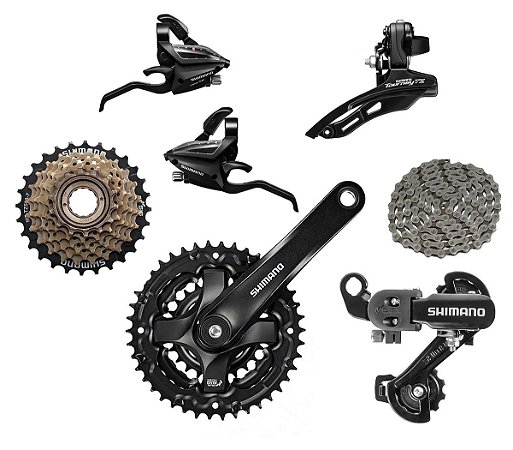 Grupo Transmissão MTB Shimano Tourney 21v Roda Livre