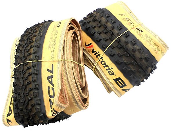 Par Pneus 29 Bike MTB Vittoria Barzo e Mezcal 29x2.25 Bege Tubeless