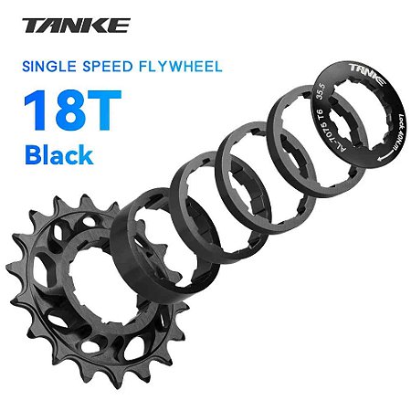 Cassete Bicicleta de Pinhão Único Tanke Com 18 Dentes Preto