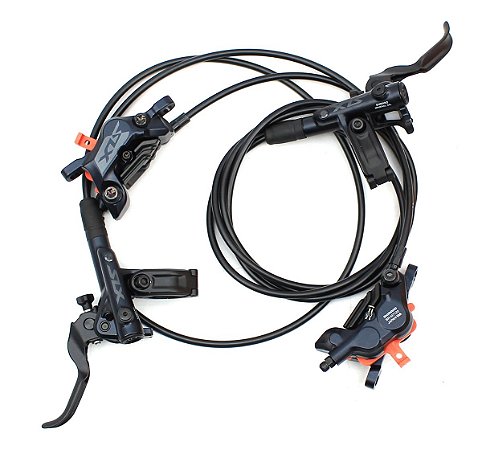 Par de Freios à Disco Shimano SLX Hidráulico M7120 4 Pistoes