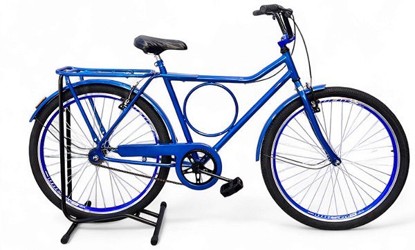 Bicicleta Aro 26 Barra Forte Cubo Roletado Com Bagageiro