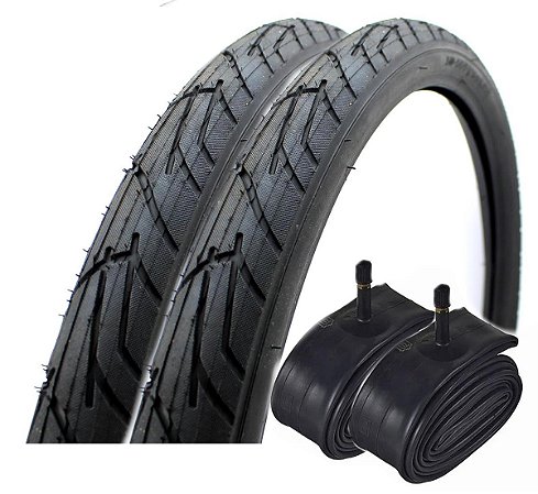 Kit 2x Pneus Levorin Praieiro Aro 26 + 2x Câmara Kenda Aro 26 Bico Grosso