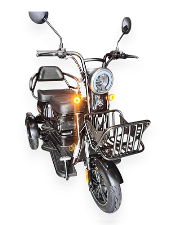 Triciclo Elétrico 1000W Com 2 Lugares Bateria de Lithium