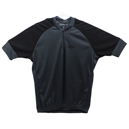 Camisa de Ciclismo Masculina Way Fresh Cinza Manga Curta
