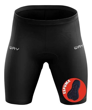 Bermuda de Ciclismo Masculina Forro de Espuma e Bolso Lateral