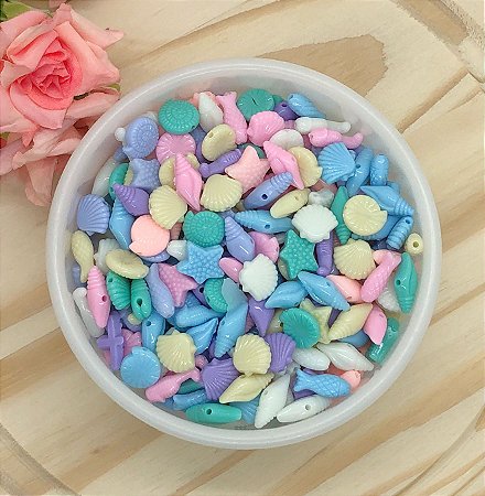 Miçanga Variada Fundo do Mar - Candy Colors - Pacote 30 gramas
