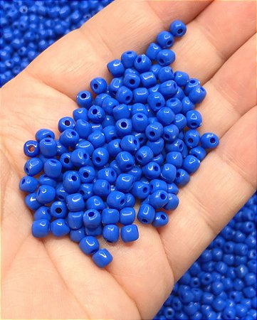 Miçangão Acrílico - Azul Royal - 4,5mm - 20 gramas