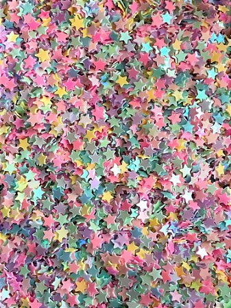 Micro Paetê Estrelinhas Coloridas Candy- Pacote 10 gramas