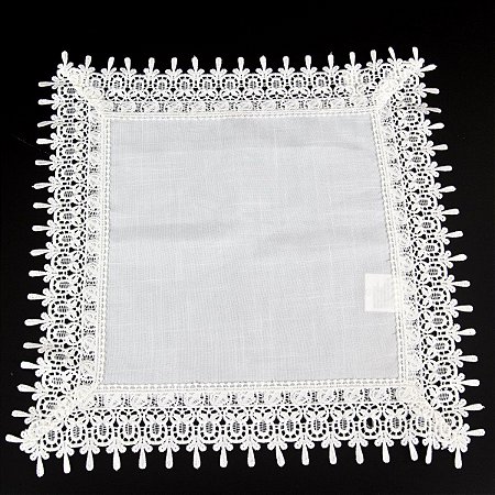 KIT 2 GUARDANAPOS QUADRADOS EM POLIÉSTER BRANCO 45 X 45 CM MESA POSTA FESTA