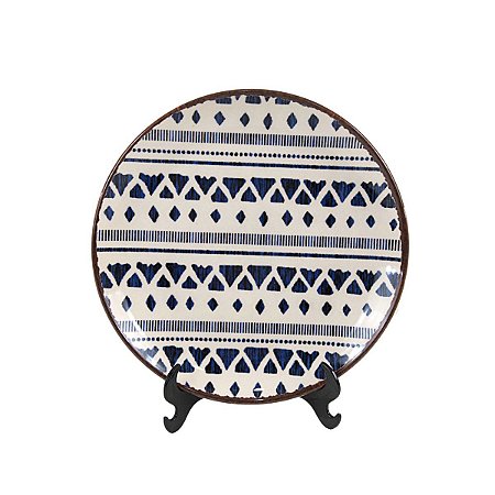 JOGO 2 PRATOS DE SOBREMESA COUP ASTECA EM CERAMICA 20 CM MESA POSTA