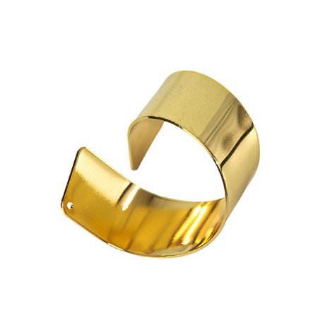 PORTA GUARDANAPO ESPIRAL ACHATADO EM METAL DOURADO  6,5 X 5,5 X 5 CM MESA POSTA JOGO COM 4 UNIDADES