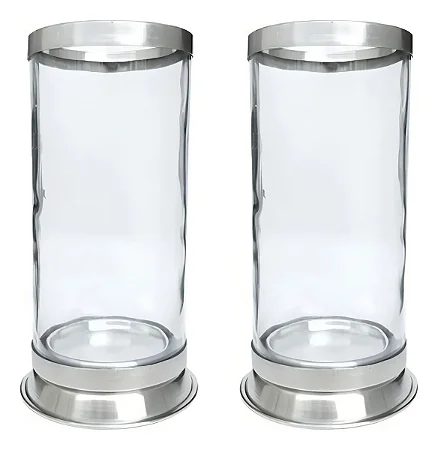 Porta Velas 7 dias vidro e aluminio 16x7