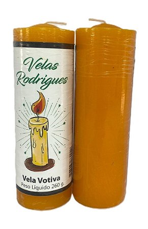 Vela de 7 dias Laranja 15 cm 260 gr
