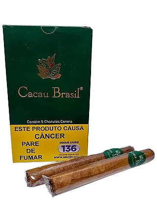 Charuto Cacau Brasil Tradicional Verde 5 un