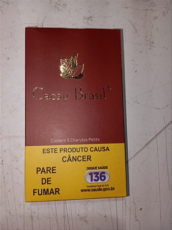 Charuto Cacau Brasil Conhaque Vermelho 5 un