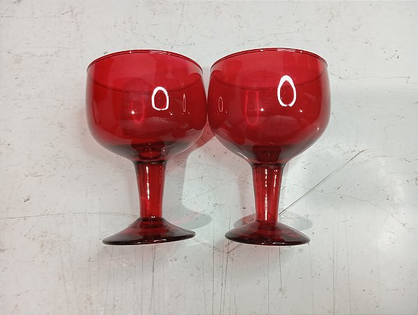 Taça de Vidro Paulista Vermelho