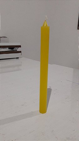 Vela palito amarela 18 cm 1 un