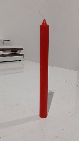 Vela palito vermelho 18 cm 1 un