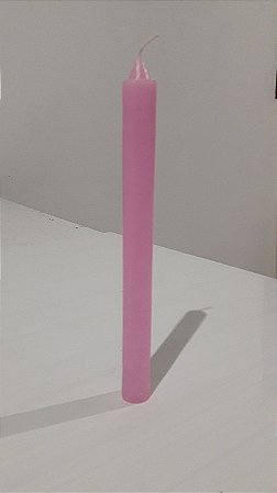 Vela palito rosa 18 cm 1 un