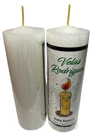 Vela de 7 dias branca 15 cm 260 gr