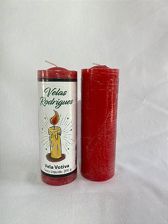 Vela de 7 dias vermelha 15 cm 1 und 260 gr