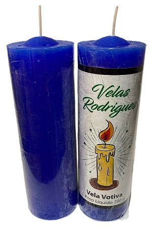 Vela de 7 dias azul escuro 15 cm 260 gr
