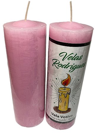 Vela de 7 dias rosa 15 cm 260 gr